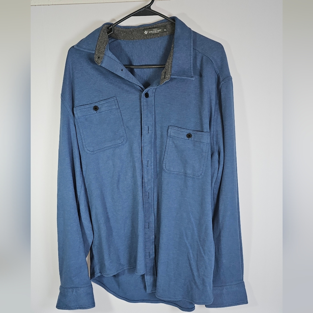 Men's Blue Long Sleeve Shirt